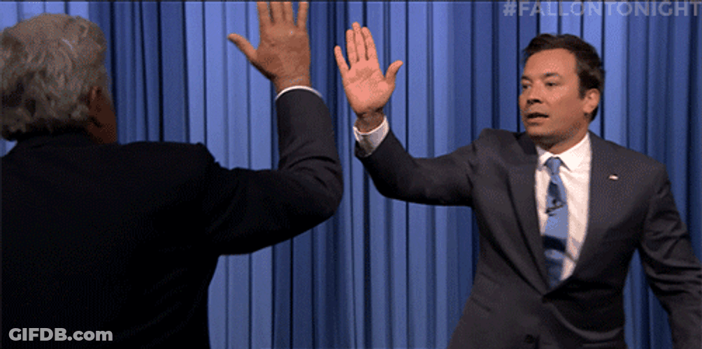 Jay Leno Switched With Jimmy Fallon GIF