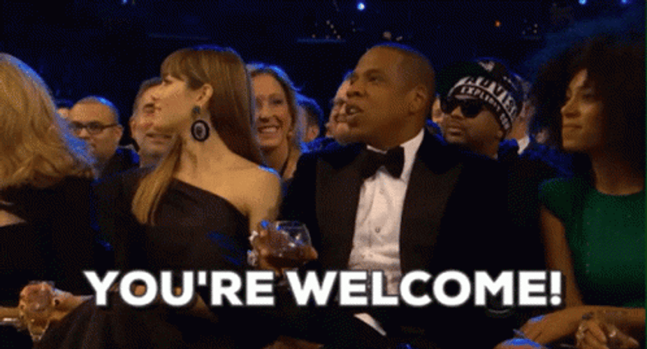 Jay-Z You're Welcome GIF