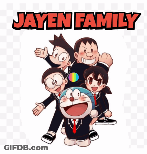 Jayen Family Cartoon Characters GIF