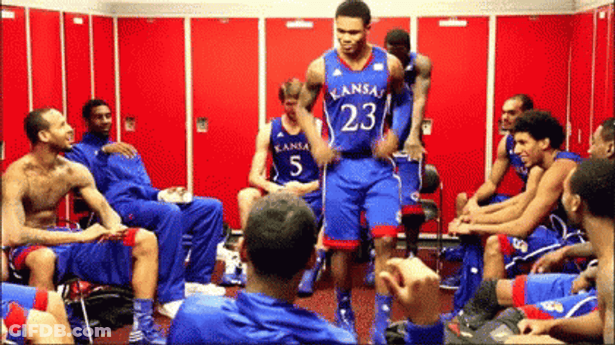 Jayhawks Rock Chalk Having A Great Time GIF