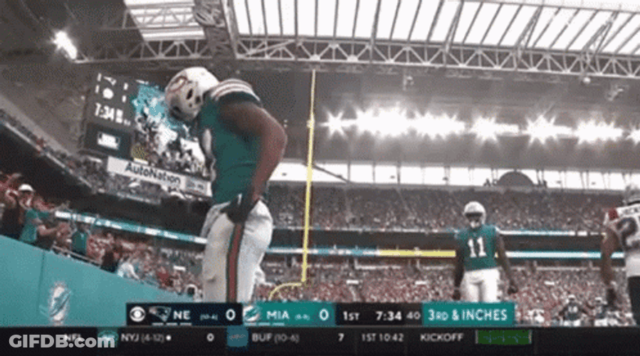 Jaylen Waddle Celebration Funny Penguin Dance GIF