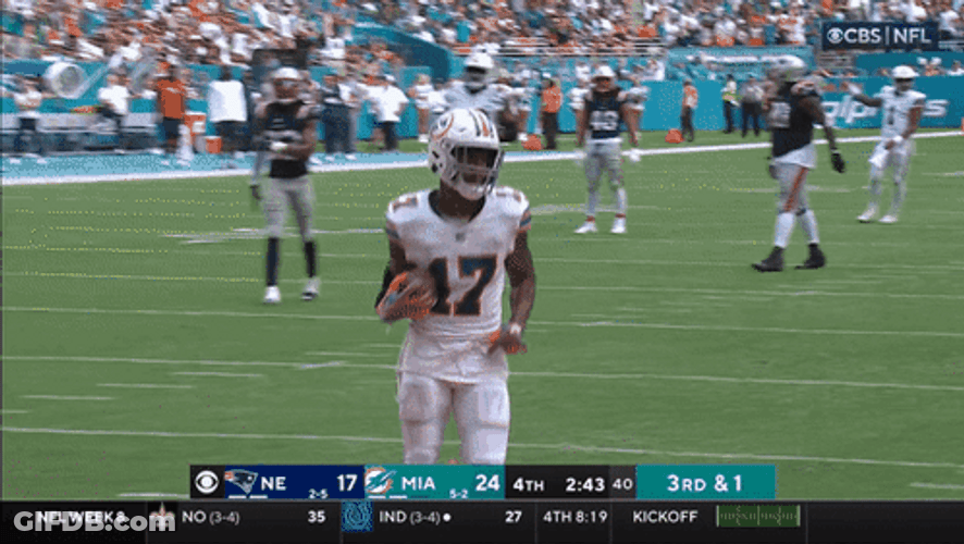 Jaylen Waddle Celebration Jump Hop GIF