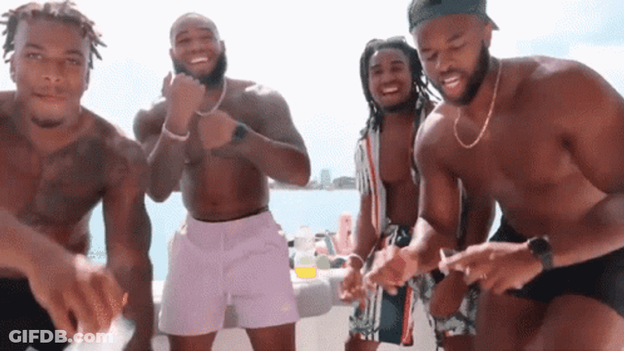 Jaylen Waddle Celebration Playful Team Dance GIF