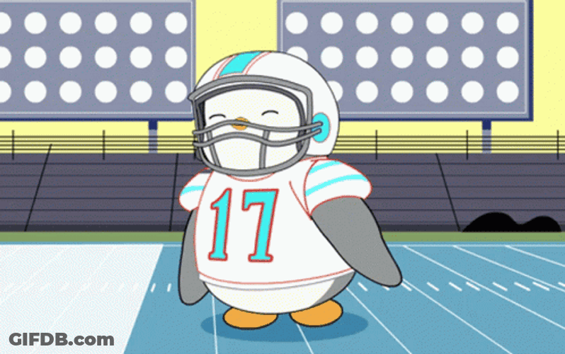 Jaylen Waddle Celebration Pudgy Penguin Parody GIF