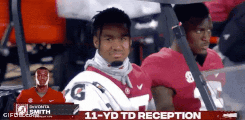 Jaylen Waddle Celebration Shaking Head GIF