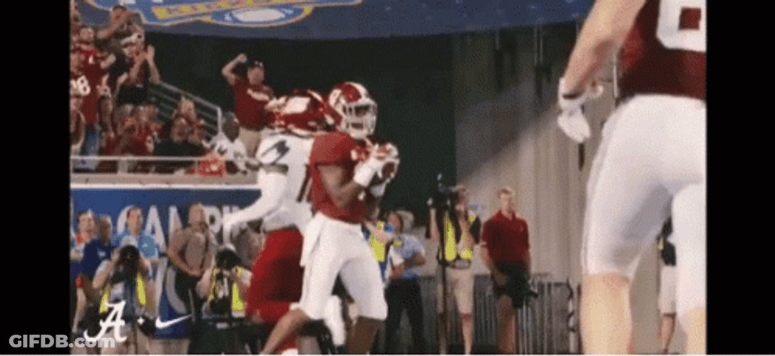 Jaylen Waddle Celebration Throwing Ball GIF