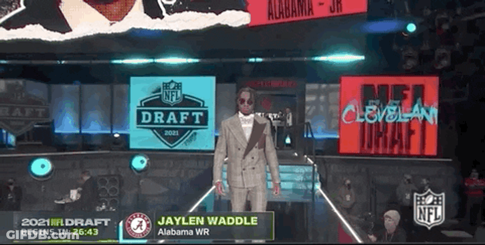 Jaylen Waddle Football Draft GIF