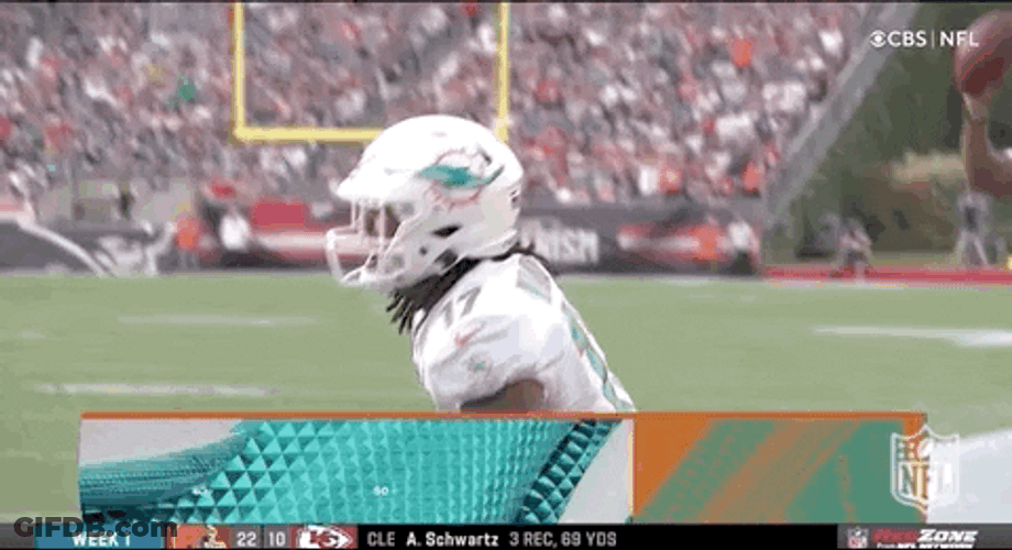 Jaylen Waddle Football Touchdown GIF