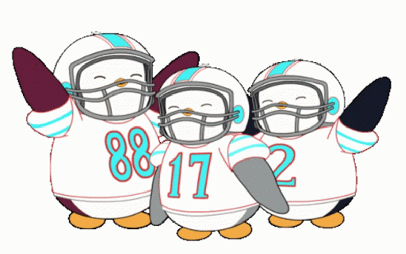 Jaylen Waddle Pudgy Penguins Celebration GIF