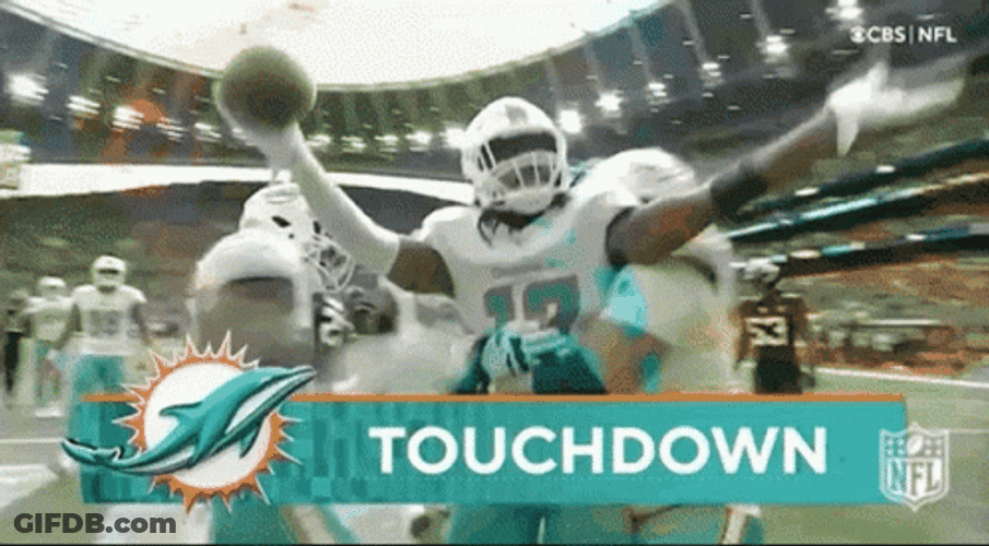 Jaylen Waddle Touchdown Celebration GIF