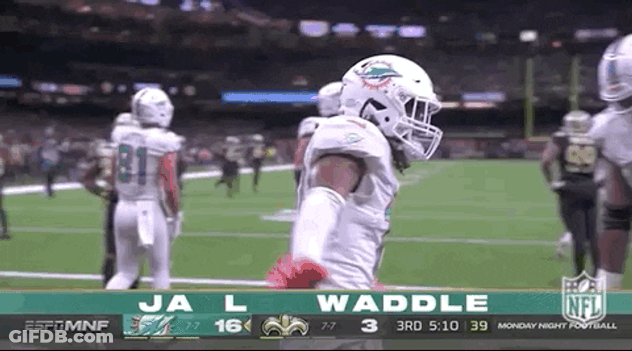 Jaylen Waddle Waddles Miami Dolphins GIF