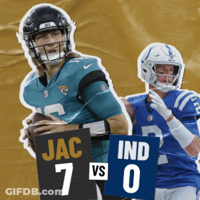 Jays Player Holding Football Next To Indians Player GIF