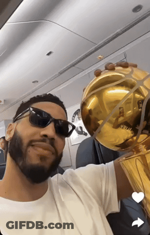 Jayson Tatum Championship Trophy GIF