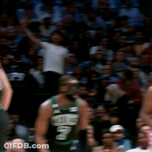 Jayson Tatum Hand Sign Running GIF