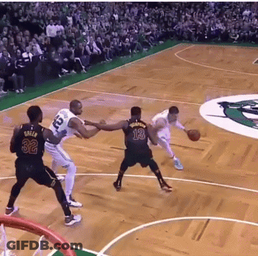 Jayson Tatum Powerful Slam Dunk GIF
