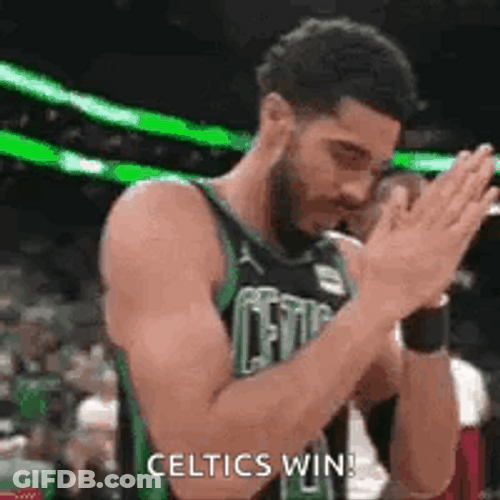 Jayson Tatum Sweet Praying Celtics Win GIF