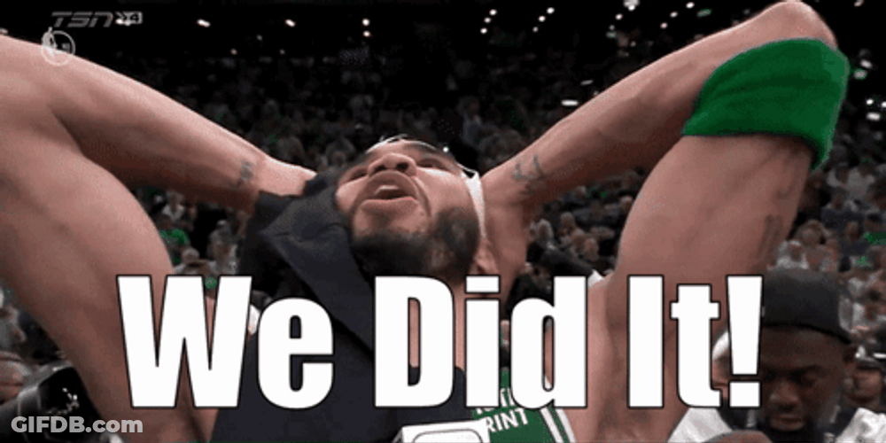 Jayson Tatum We Did It GIF