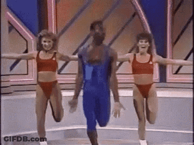 Jazz Hands Aerobic Exercise GIF