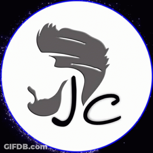 JC Logo Woman With Beard GIF