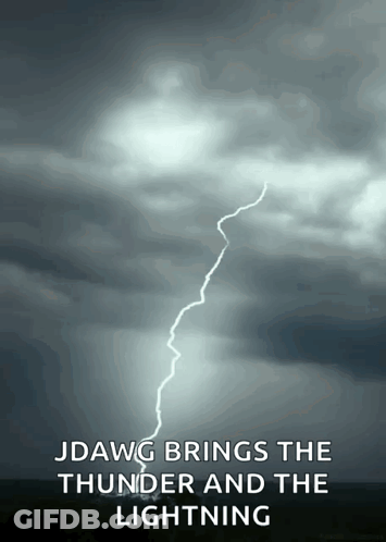 Jdawg Brings The Thunder And The Lightning With A Lightning Bolt In The Sky GIF