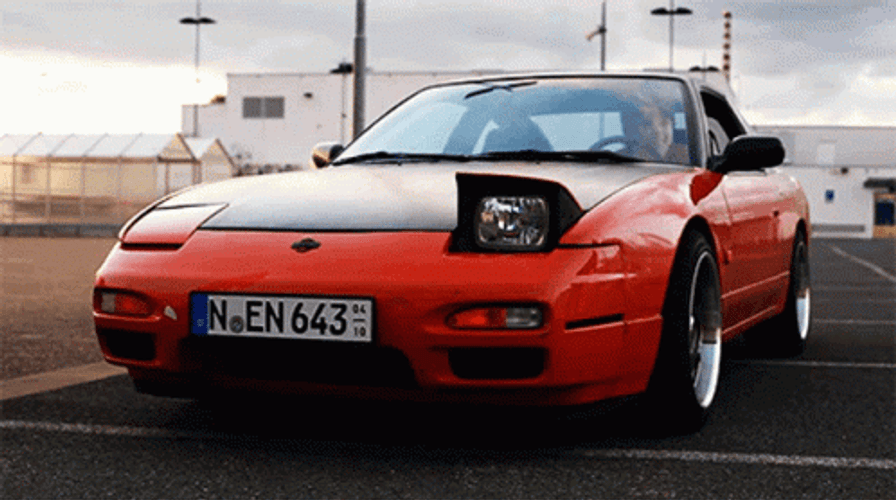 Jdm Cute Orange Nissan Lights GIF