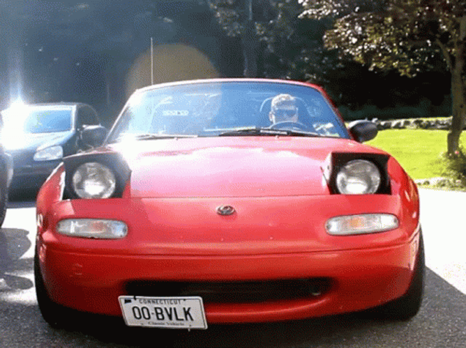 Jdm Funny Red Mazda Miata Winking GIF