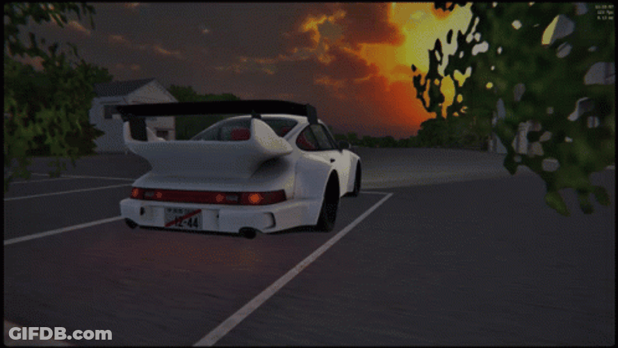 Jdm Impressive White Porsche 911 Tail Lights GIF