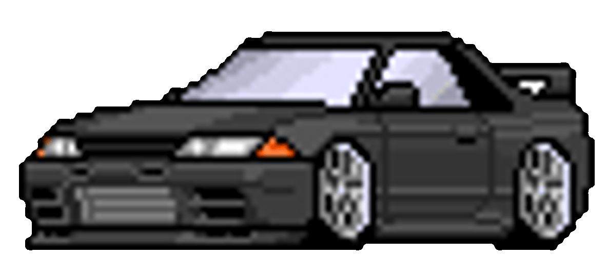 Jdm Pixel Black Car Lights GIF