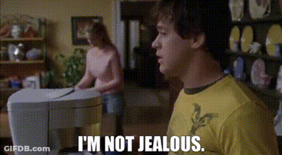 Jealous Guy Drinking Coffee GIF