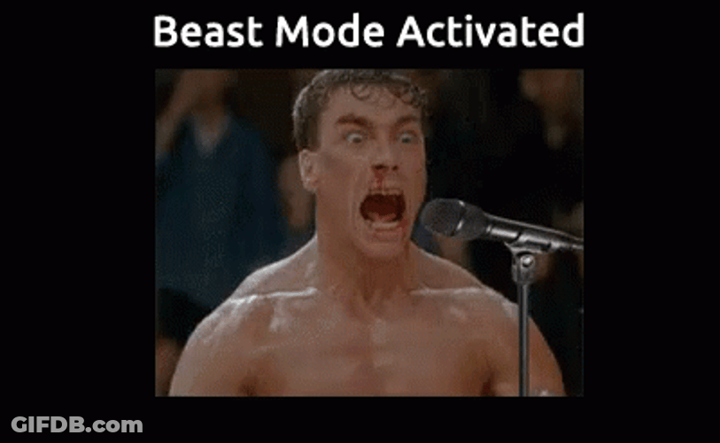 Jean Claude Van Damme Beast Mode Activated GIF