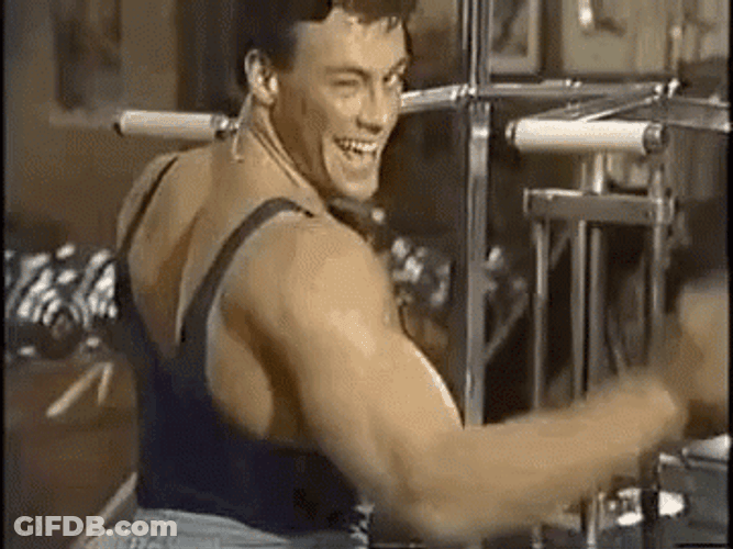 Jean Claude Van Damme Leg Stretch GIF