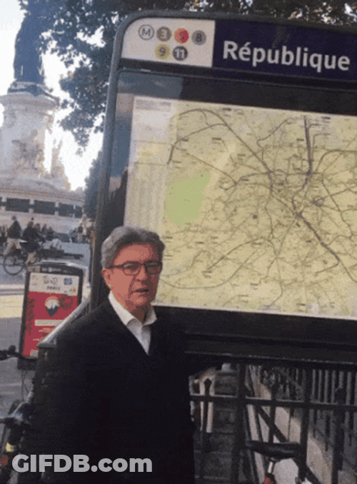 Jean-Luc Mélenchon In Paris GIF