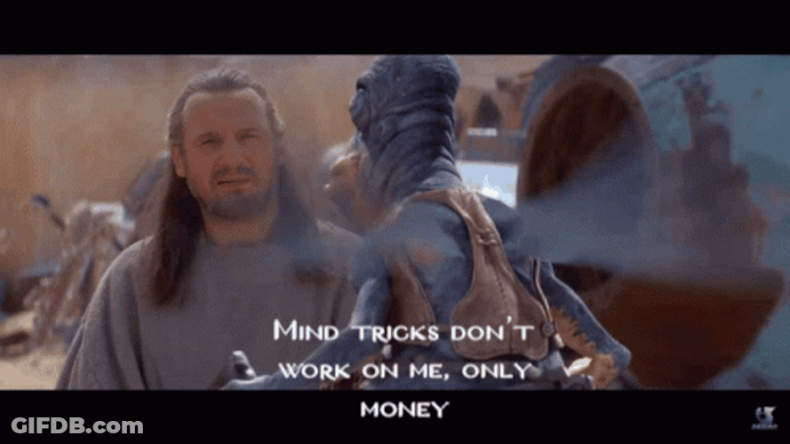 Jedi Mind Trick Don't Work Qui Gon Jinn GIF