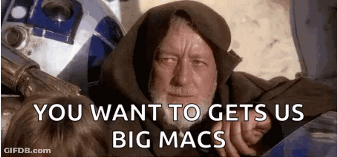 Jedi Mind Trick Get Big Mac Meme GIF