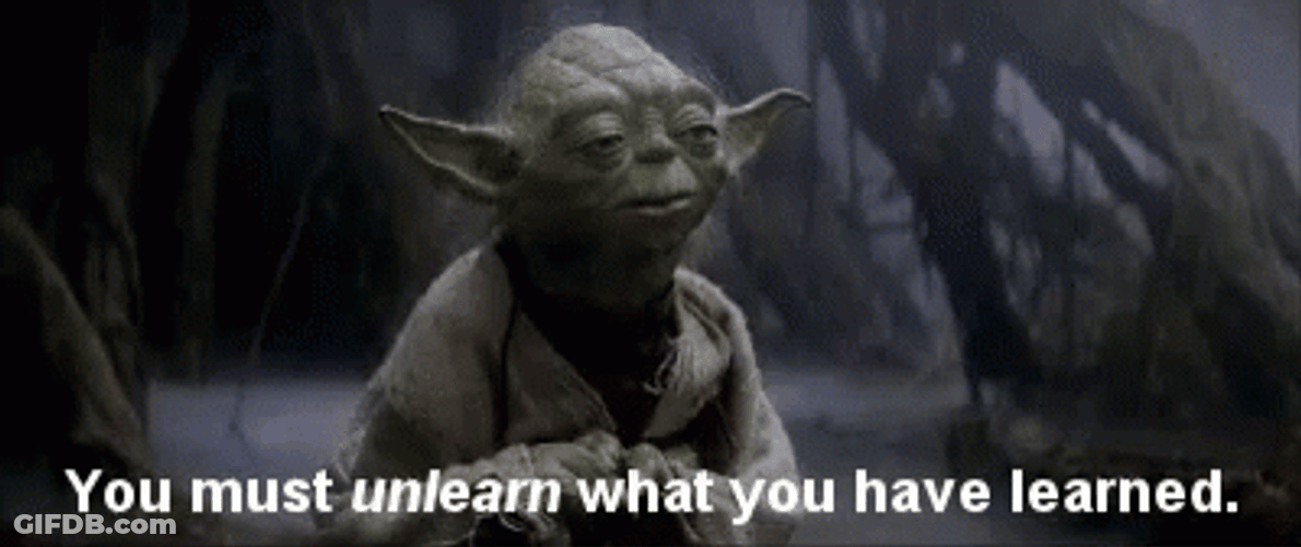 Jedi Mind Trick Yoda Unlearn Things GIF