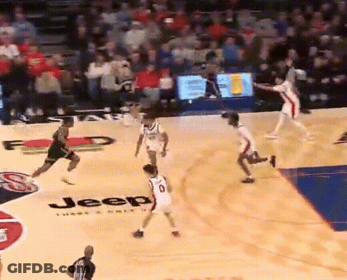 Jeep Advertisement On Basketball Court GIF