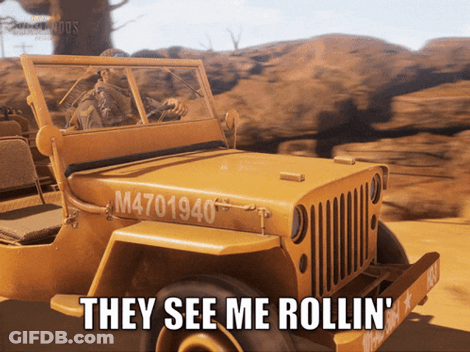 Jeep Riding Desert They See Me Rollin GIF