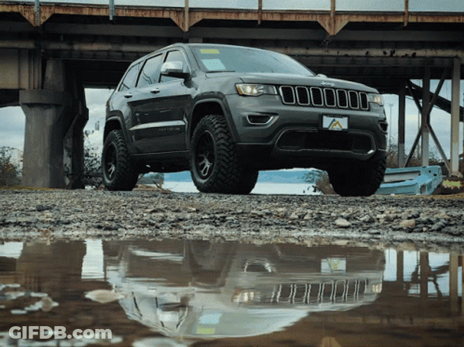 Jeep Water Reflection GIF