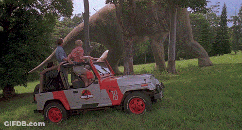 Jeep With Number 18 GIF