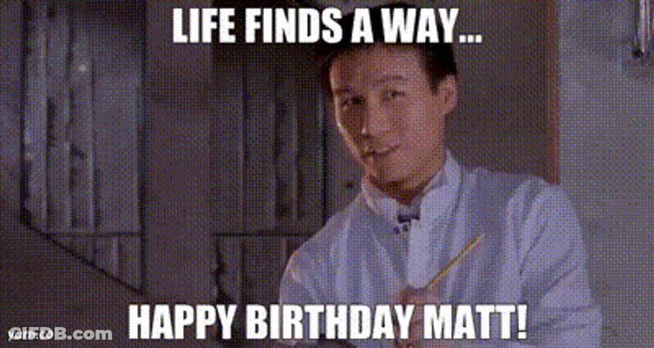 Jeff Goldblum Greeting Happy Birthday Matt GIF