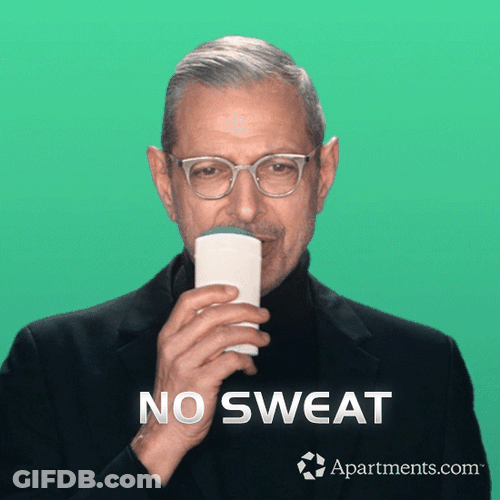 Jeff Goldblum Saying No Sweat GIF