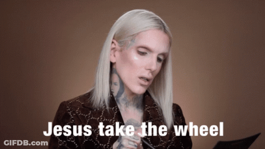 Jeffree Star Jesus Take The Wheel GIF
