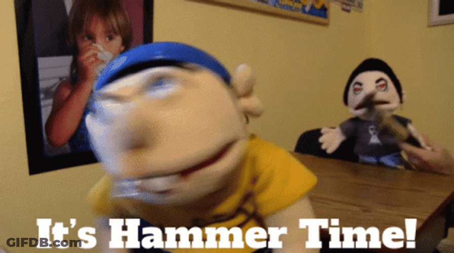 Jeffy It's Hammer Time GIF