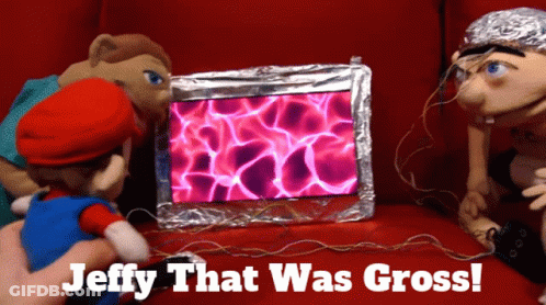 Jeffy That Was Gross On Red Couch GIF