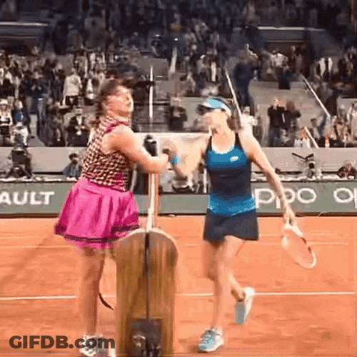 Jelena Ostapenko Alize Cornet GIF
