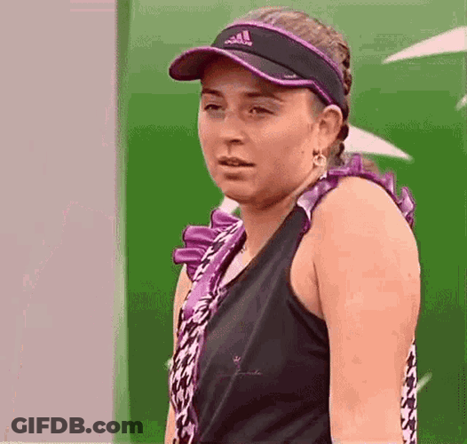 Jelena Ostapenko Head Shake GIF
