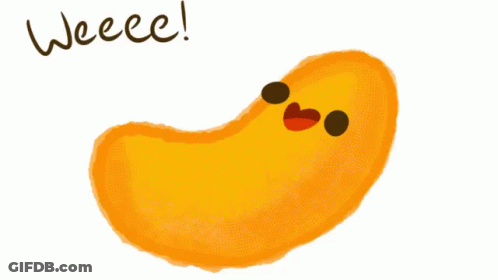 Jelly Bean Saying Weeeee GIF