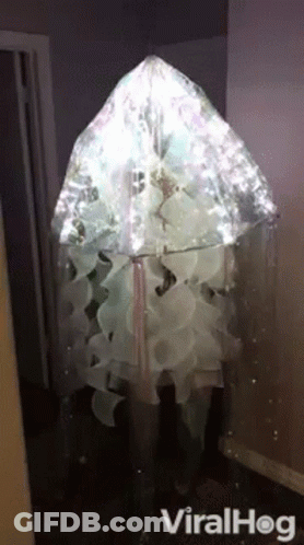 Jellyfish Made Of Plastic Bottles Video GIF