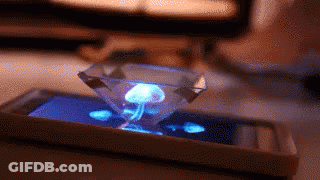Jellyfish On Cell Phone Screen GIF