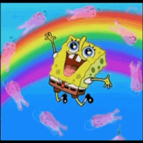 Jellyfish Spongebob Rainbow Dance Circle GIF